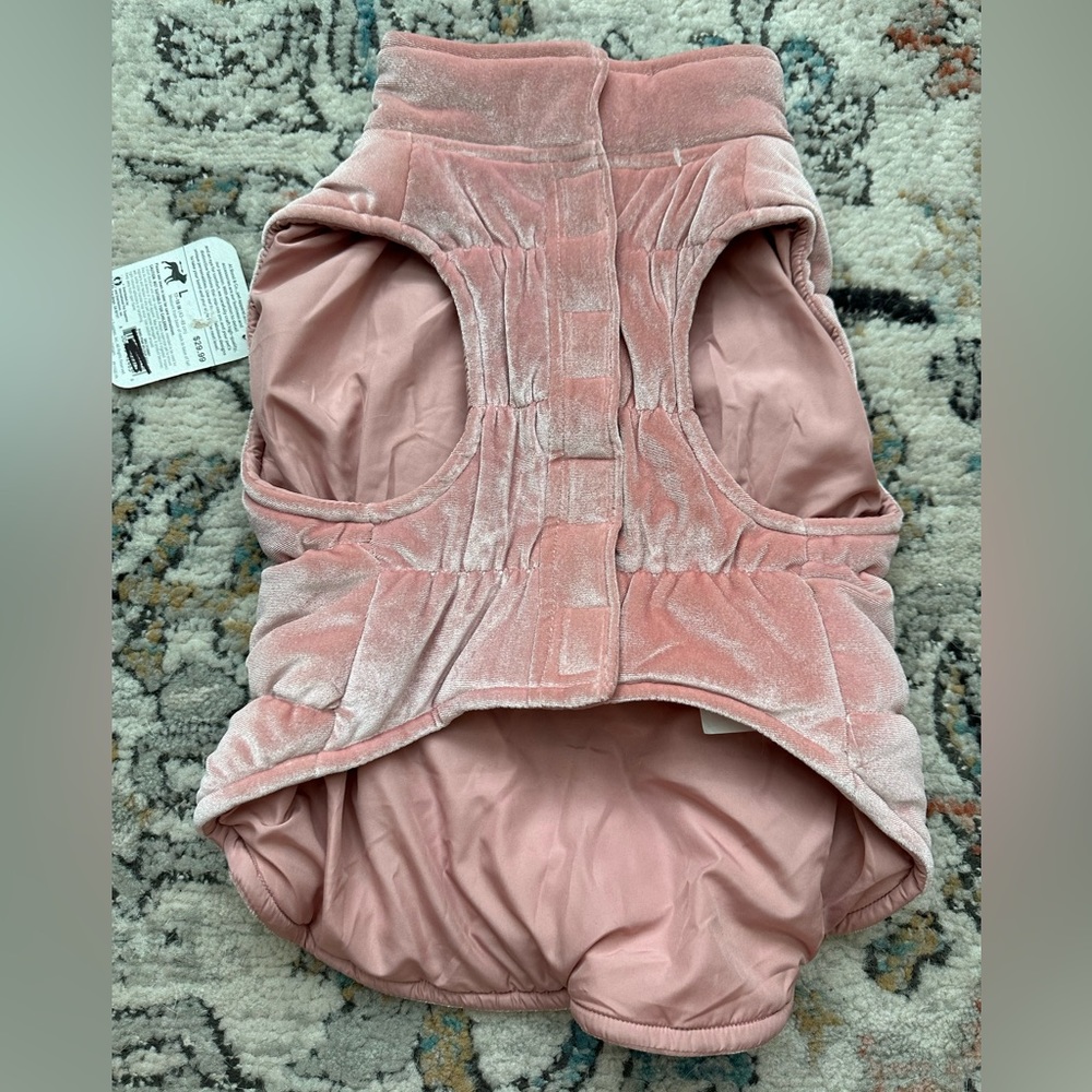 Pink velvet dog sweater